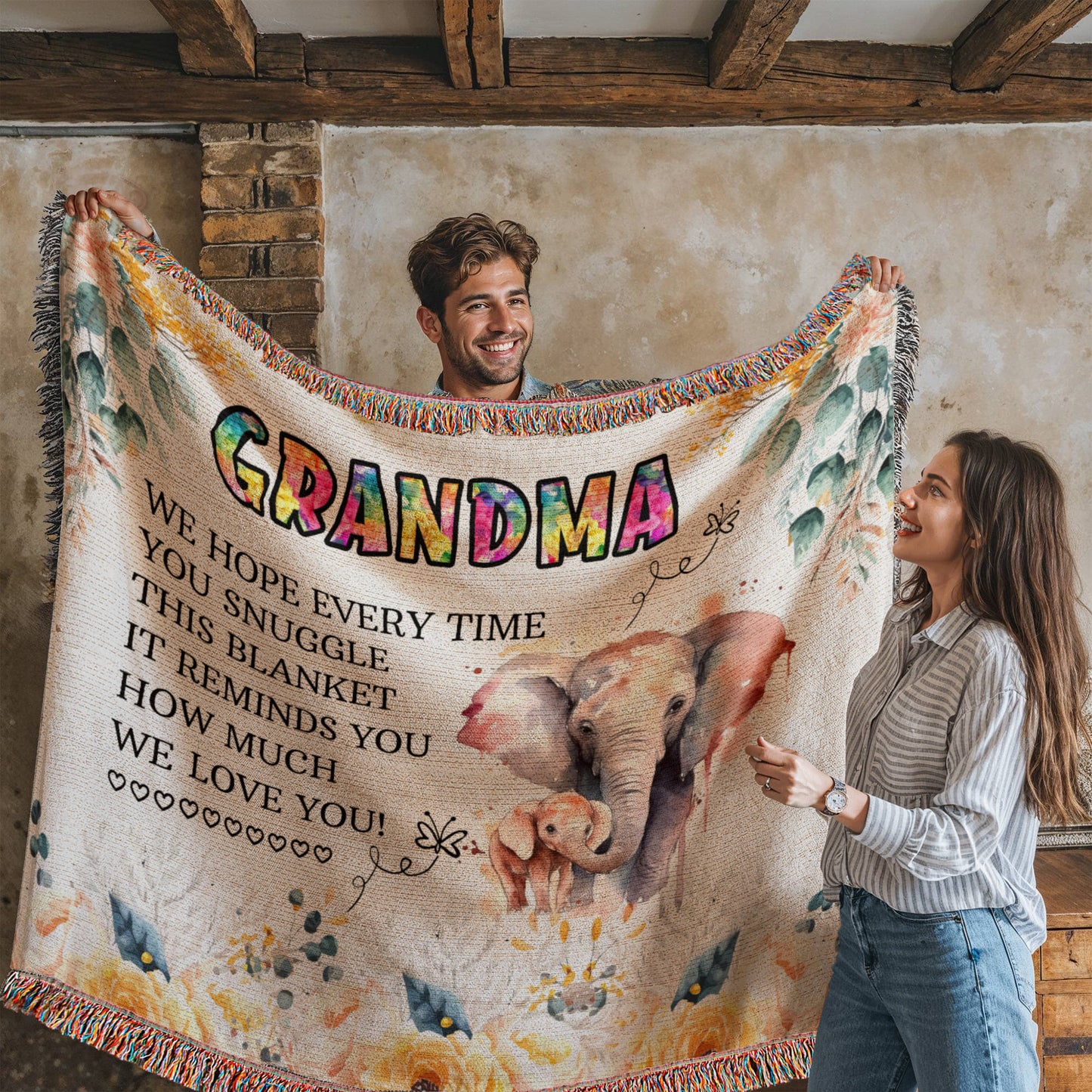 Testing H woven blanket / multi-artwork & variants