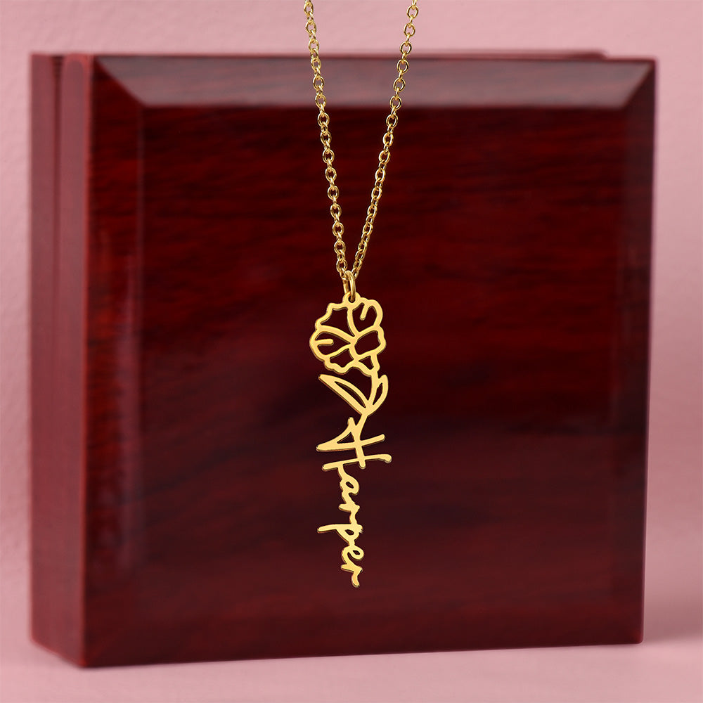 Testing Flower Name Necklace (No MC) 1/27/25