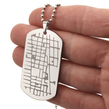 Load image into Gallery viewer, Testing Map Dog Tag Necklace 10.9.25
