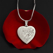 Load image into Gallery viewer, Testing Engraved Map - Heart Necklace 10.10.25
