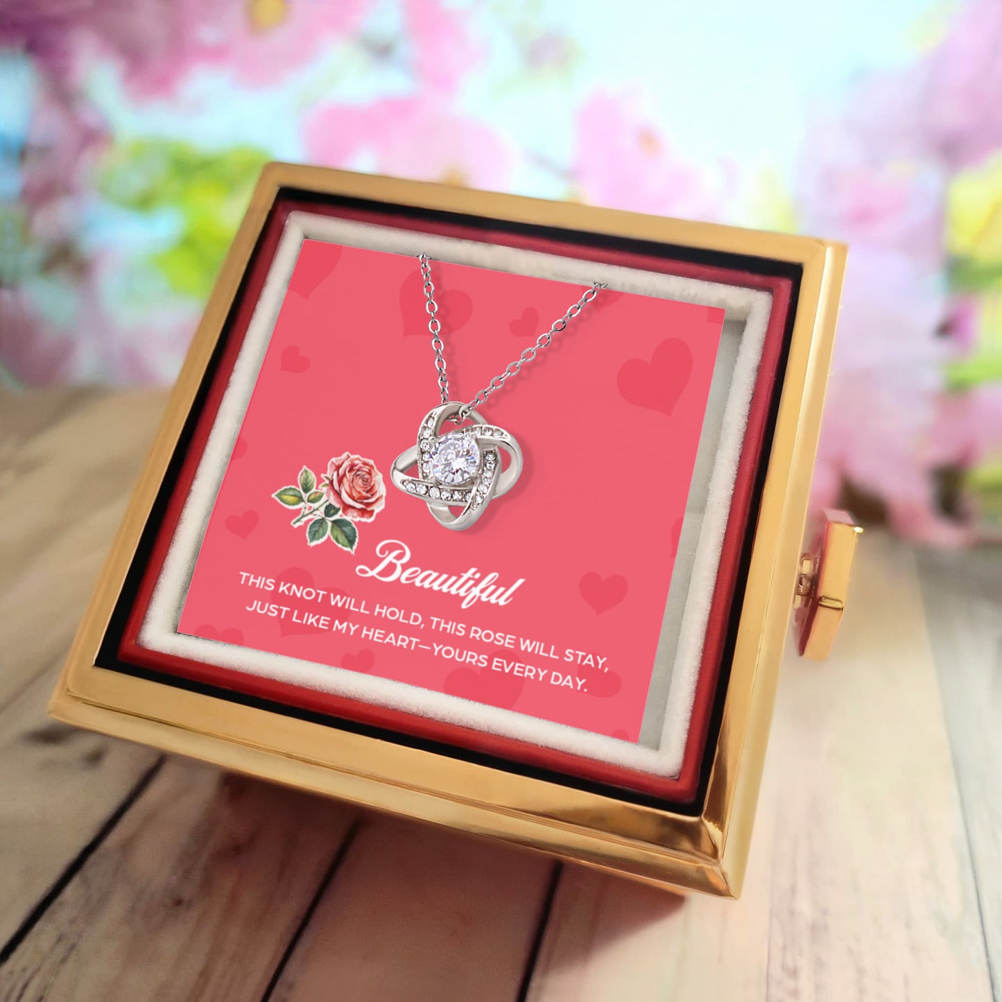 Testing Love Knot Rotating Rose Box