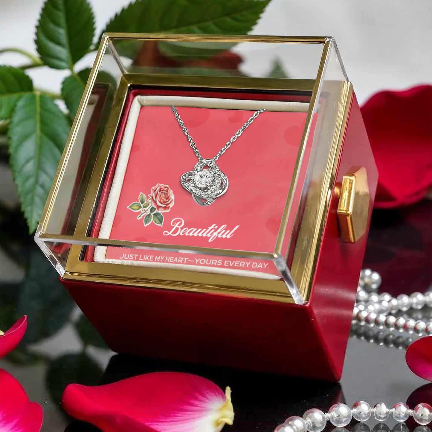 Testing Love Knot Rotating Rose Box