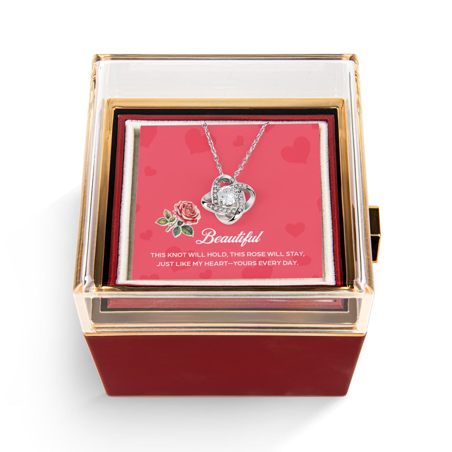 Testing Love Knot Rotating Rose Box