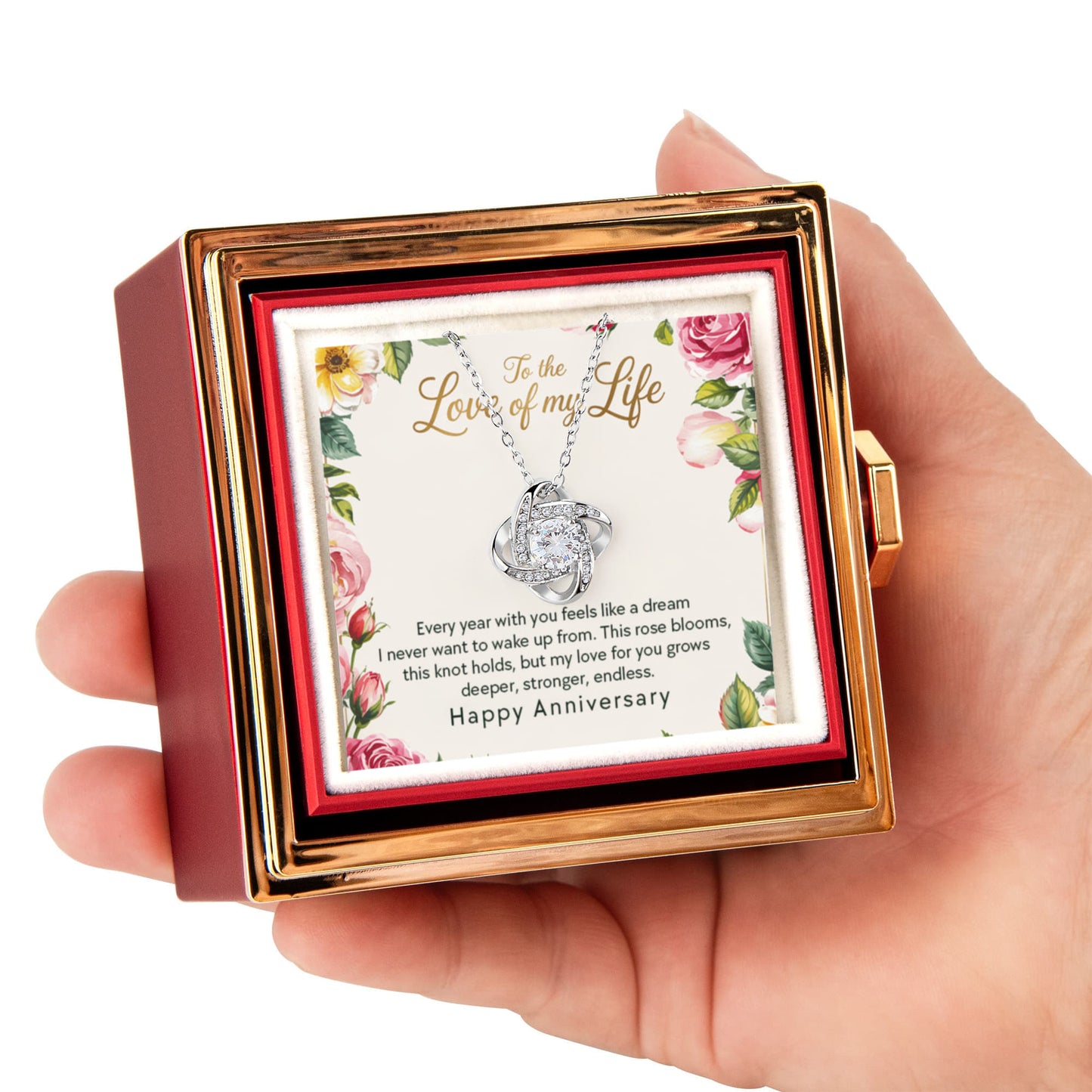 Testing Rotating Rose Box with Love Knot 8/28/25