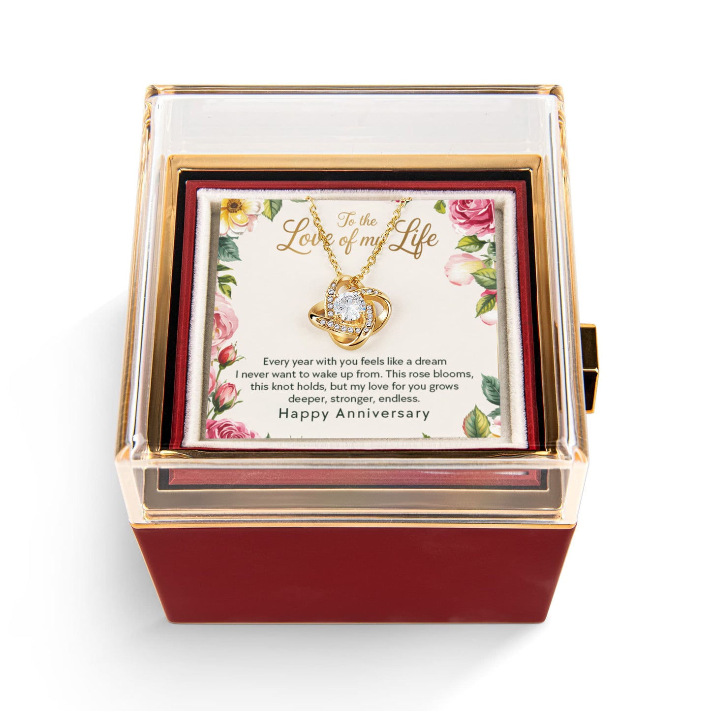 Testing Rotating Rose Box with Love Knot 8/28/25