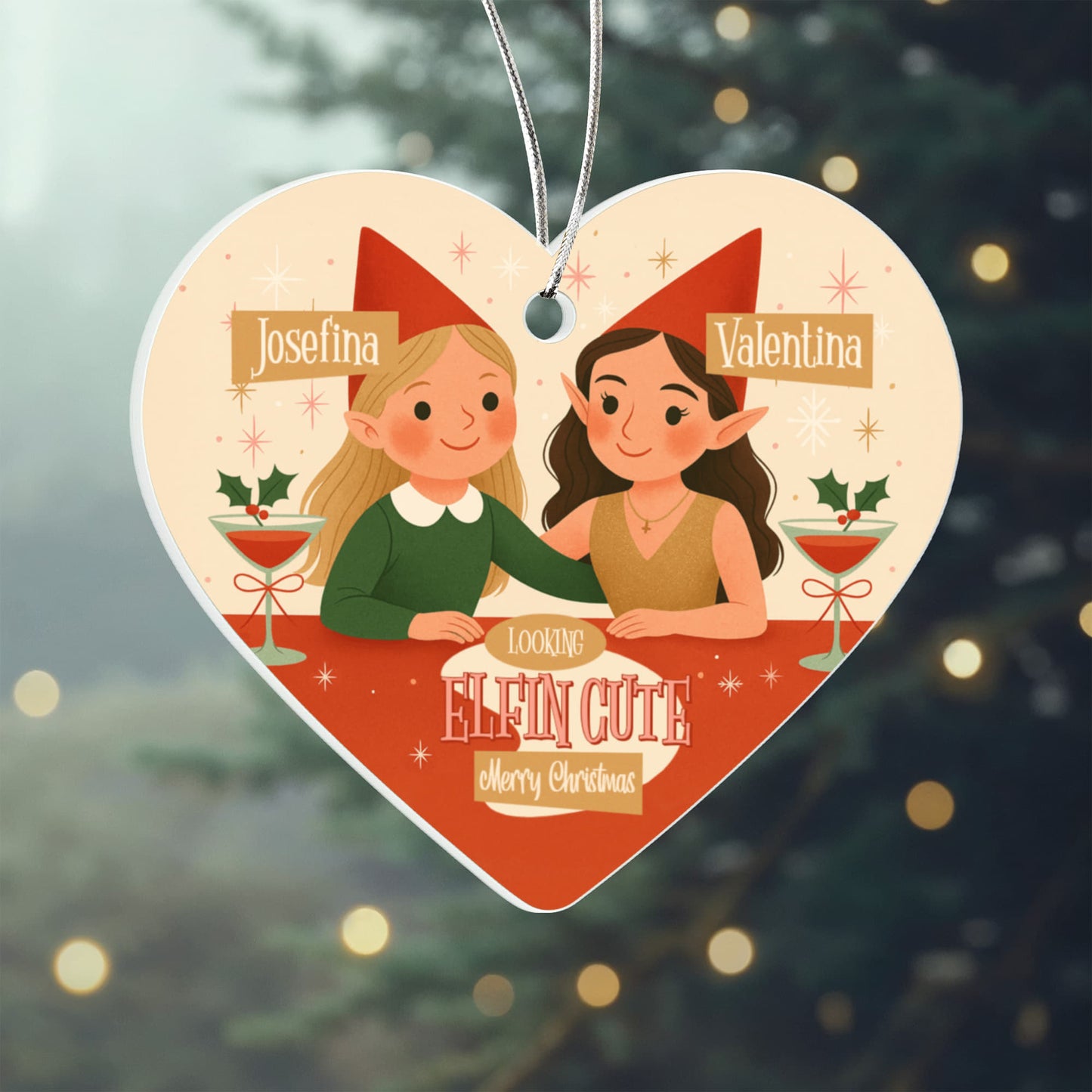 Test Acrylic Heart Ornament