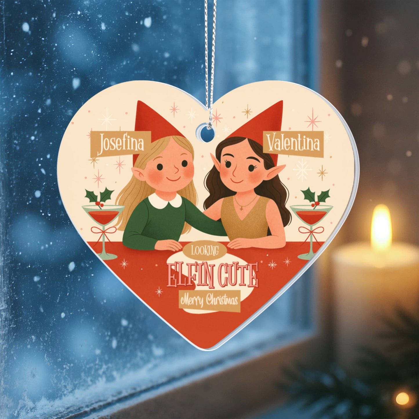 Test Acrylic Heart Ornament