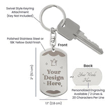 Load image into Gallery viewer, Map Dog Tag Keychain example
