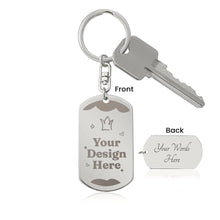 Load image into Gallery viewer, Map Dog Tag Keychain example
