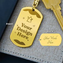 Load image into Gallery viewer, Map Dog Tag Keychain example
