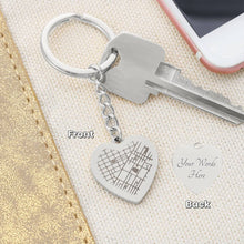 Load image into Gallery viewer, Testing Map Heart Keychain
