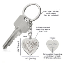 Load image into Gallery viewer, Testing Map Heart Keychain
