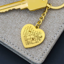 Load image into Gallery viewer, Testing Map Heart Keychain
