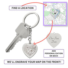 Load image into Gallery viewer, Testing Map Heart Keychain
