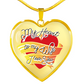 graphic heart necklace