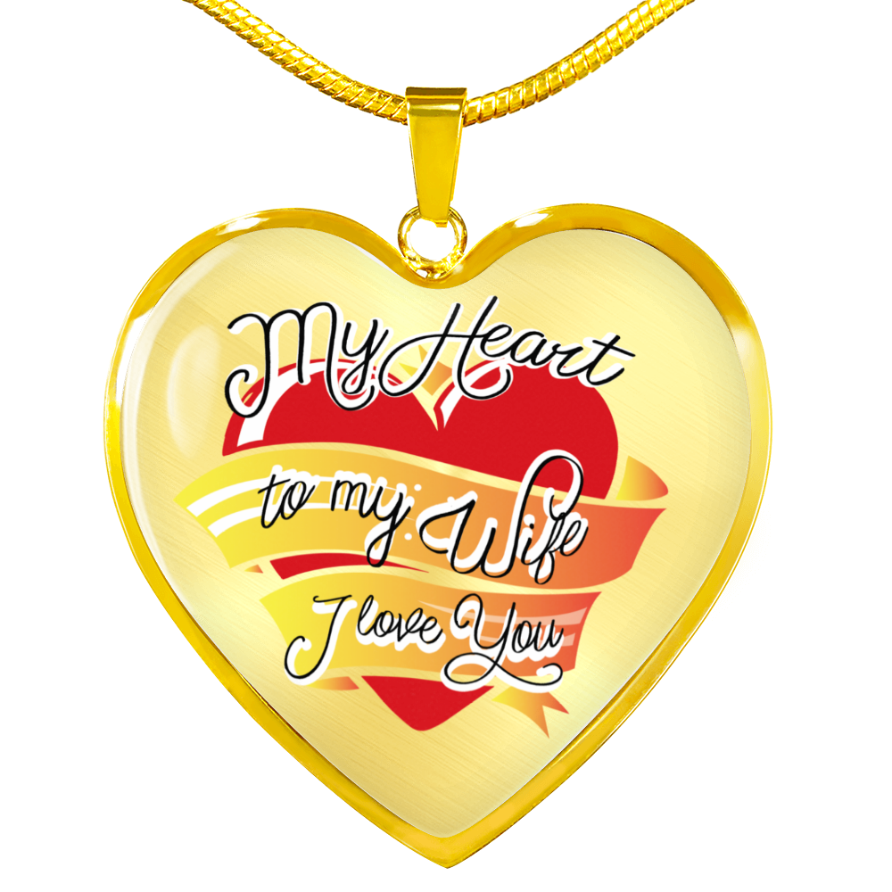 graphic heart necklace