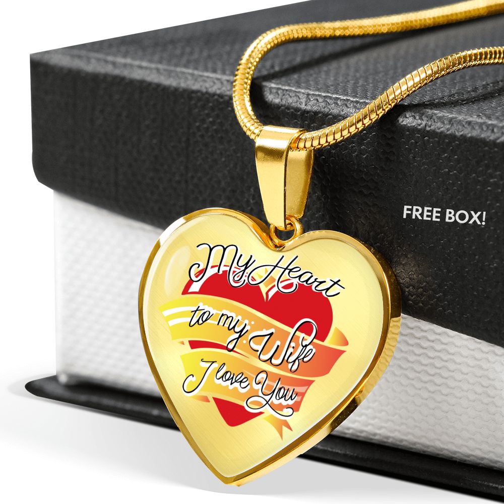 graphic heart necklace