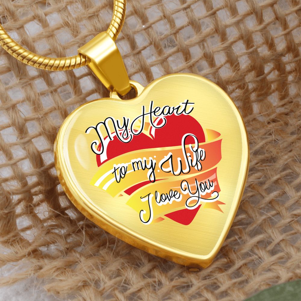 graphic heart necklace