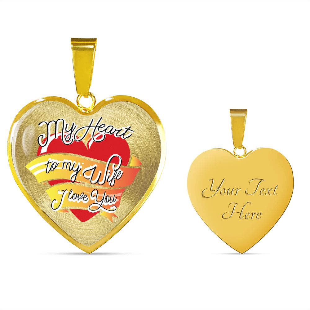 graphic heart necklace
