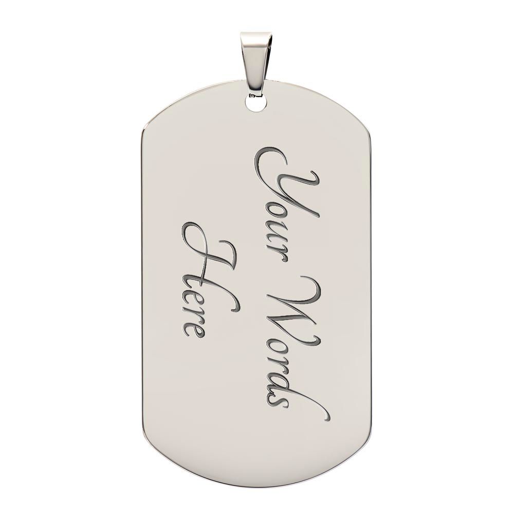 Testing Graphic Dog Tag Necklace 3/24/23