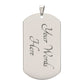Testing Graphic Dog Tag Necklace 3/24/23