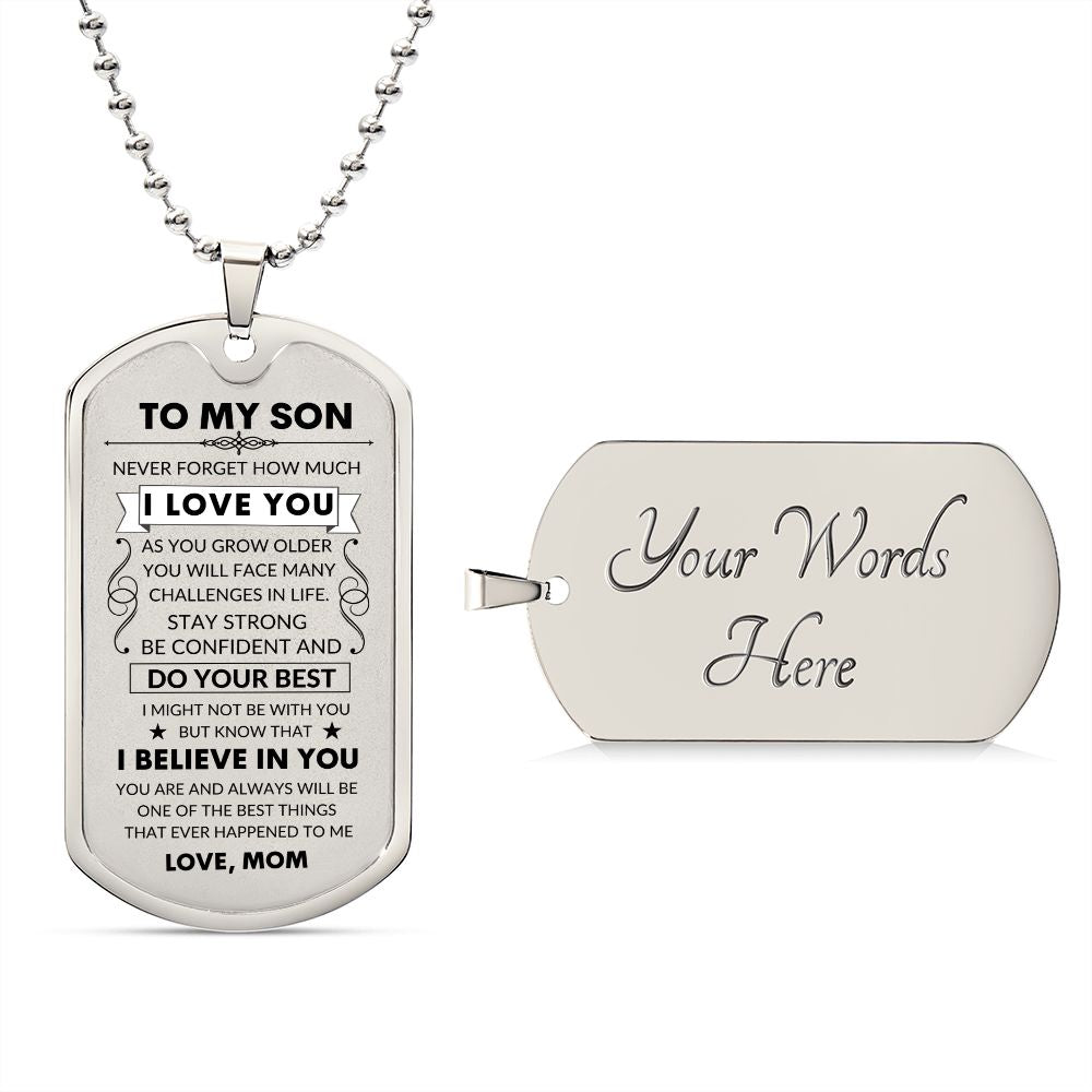 Testing Graphic Dog Tag Necklace 3/24/23