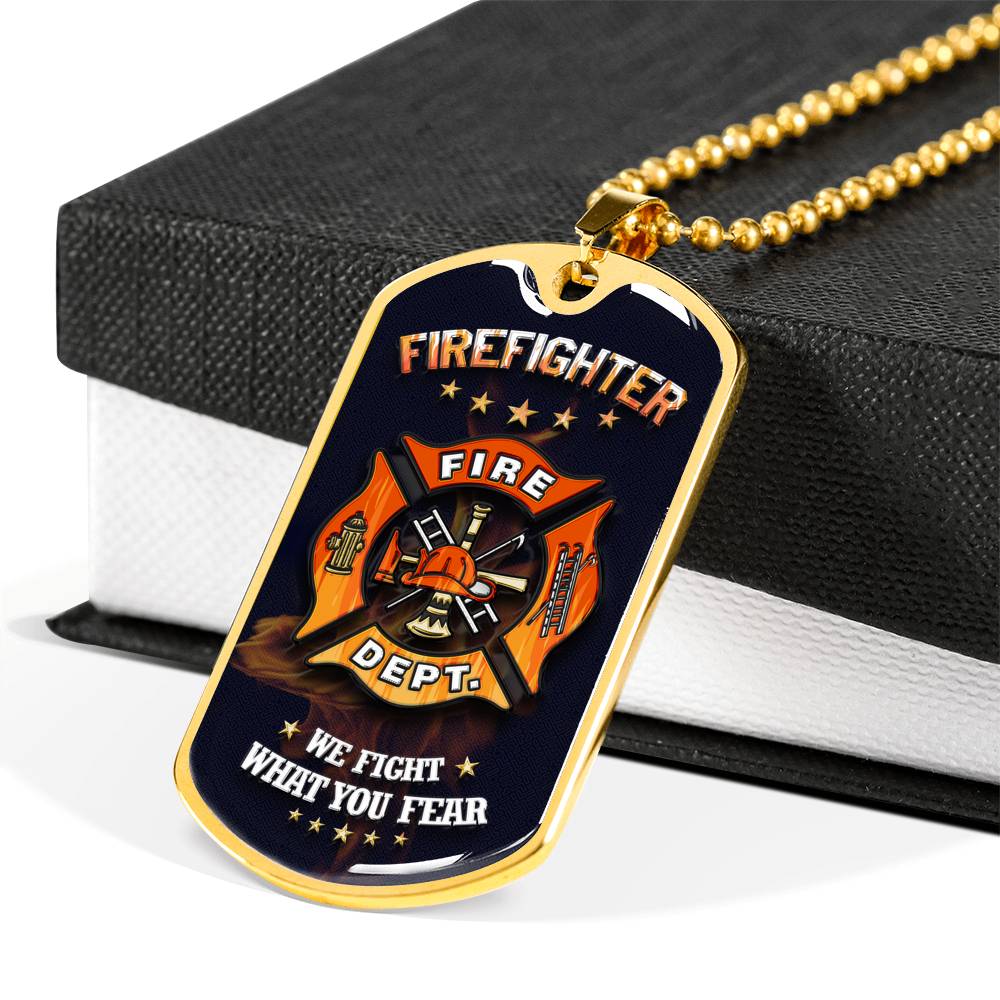 Sample Firefighter Dog Tag for Sellers Kit