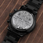 To My Son - Black Engraved Watch