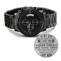 To My Son - Black Engraved Watch