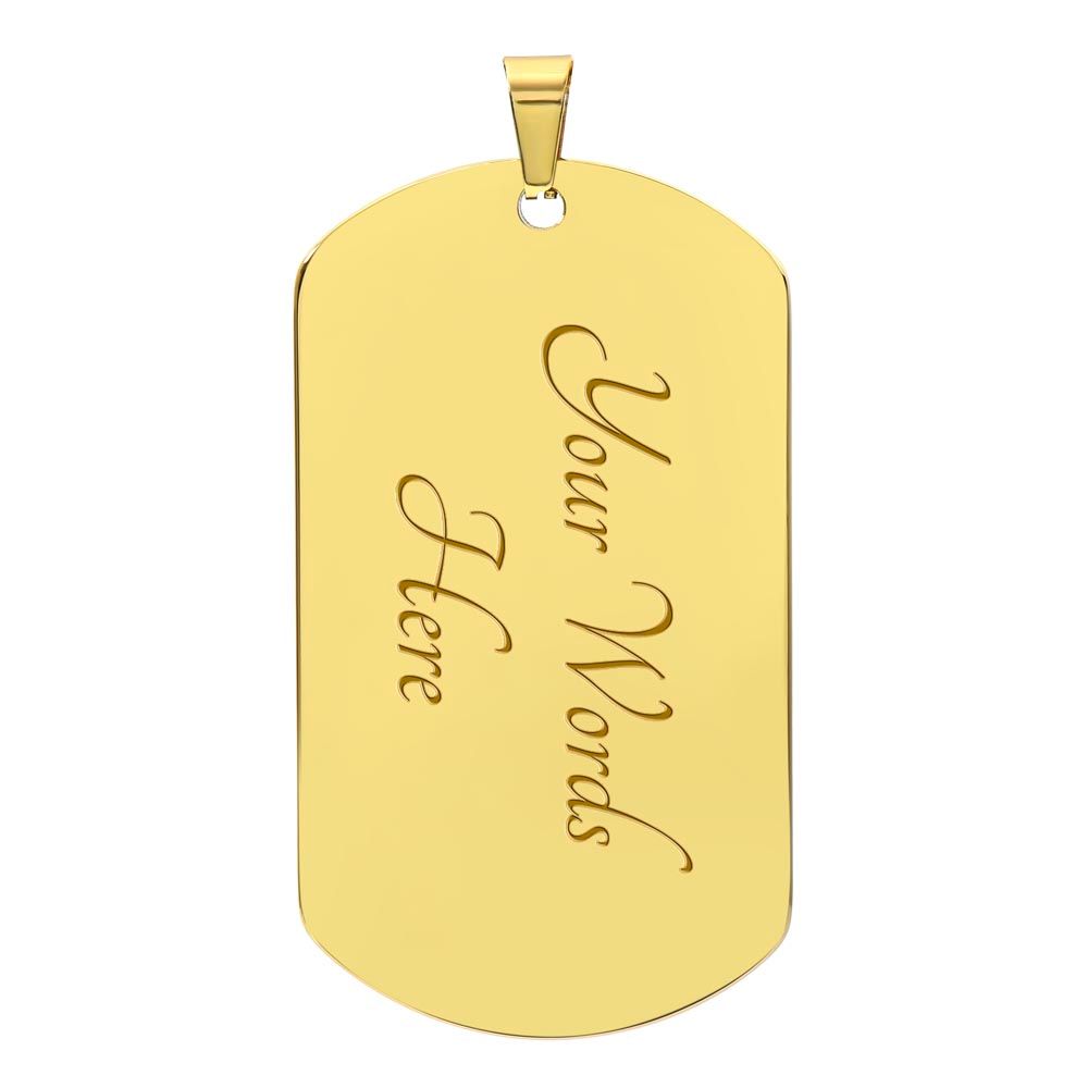 Testing Graphic Dog Tag Necklace 3/24/23