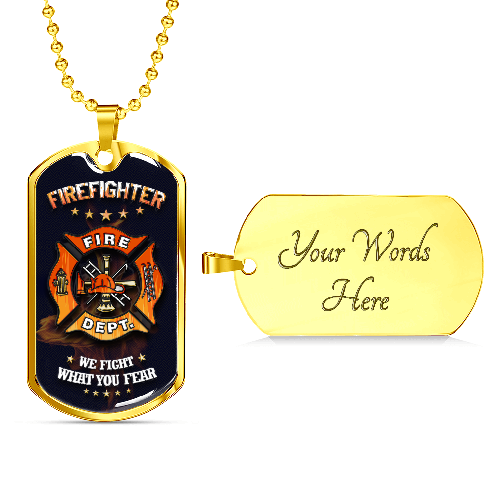 Sample Firefighter Dog Tag for Sellers Kit