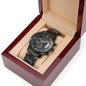 To My Son - Black Engraved Watch
