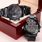 To My Son - Black Engraved Watch