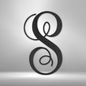 Fancy Initial Metal Sign with Upsell