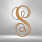 Fancy Initial Metal Sign with Upsell