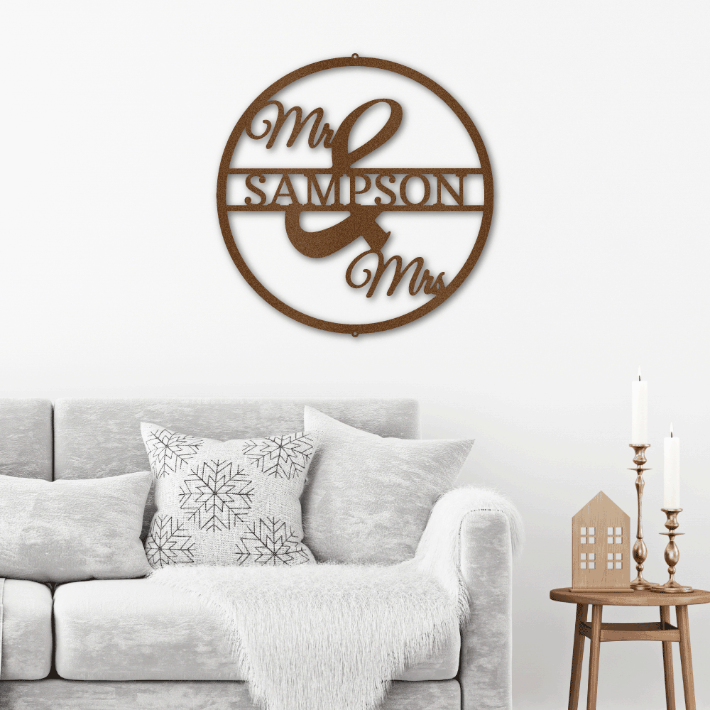 testing Mr and Mrs Circle Monogram