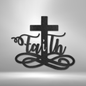 Faith Cross Metal Art TEST 2.22.22