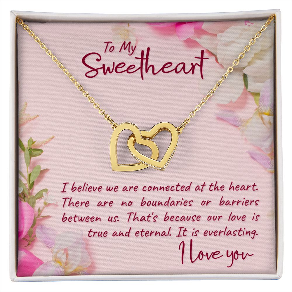 Interlocking hearts valentines day