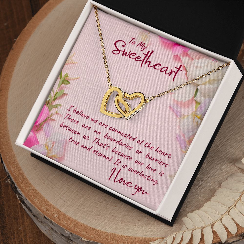 Interlocking hearts valentines day