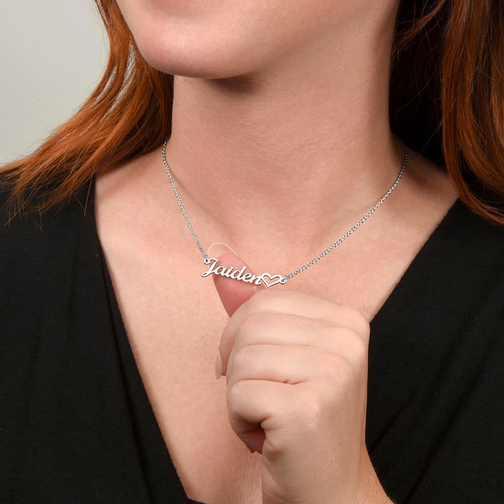 Testing Heart Name Necklace 3.28