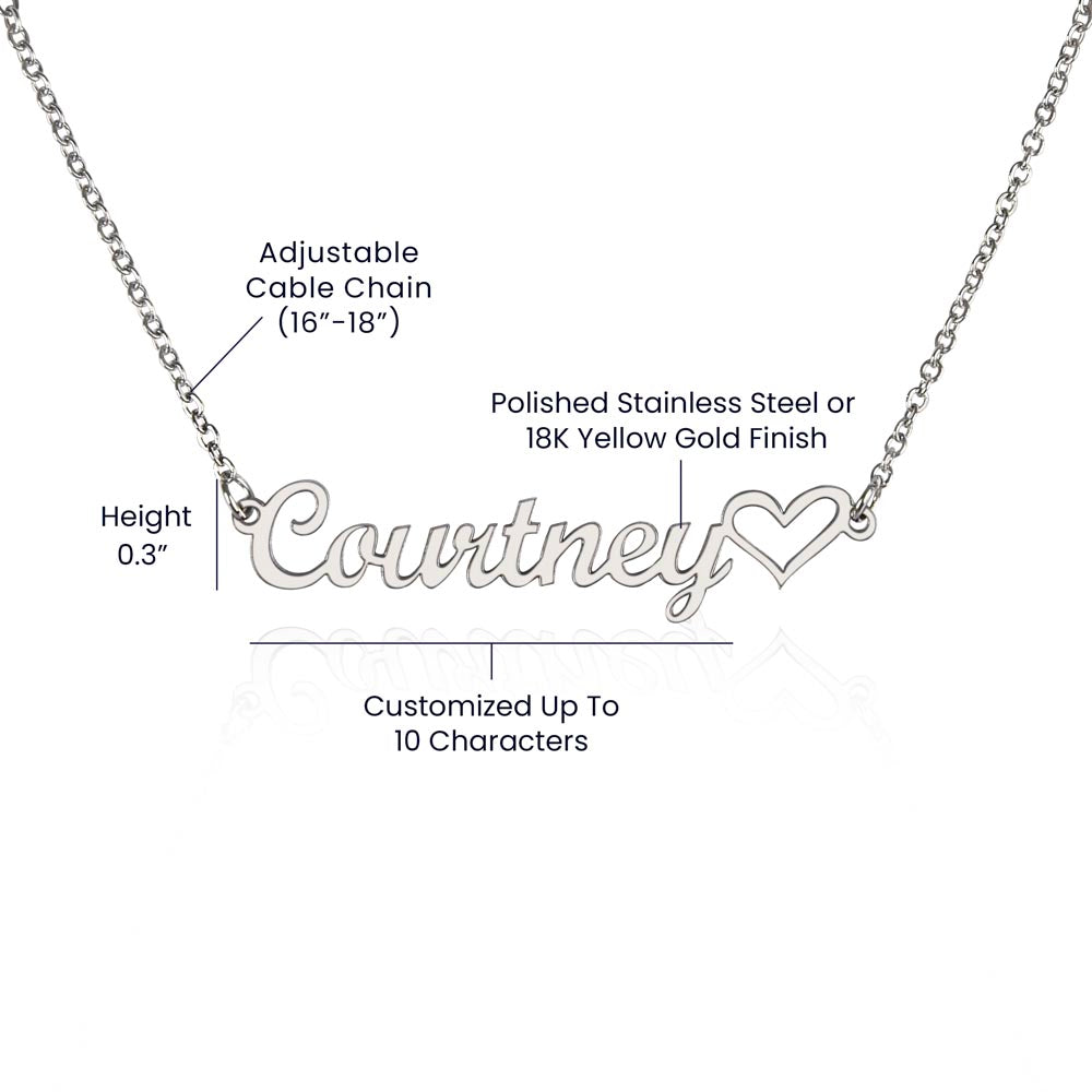 Testing Heart Name Necklace 3.28