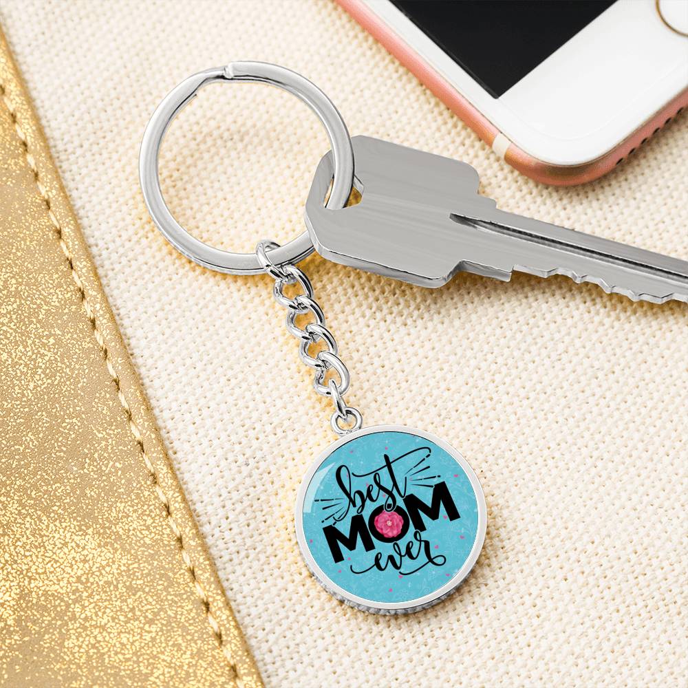 testing graphic circle keychain