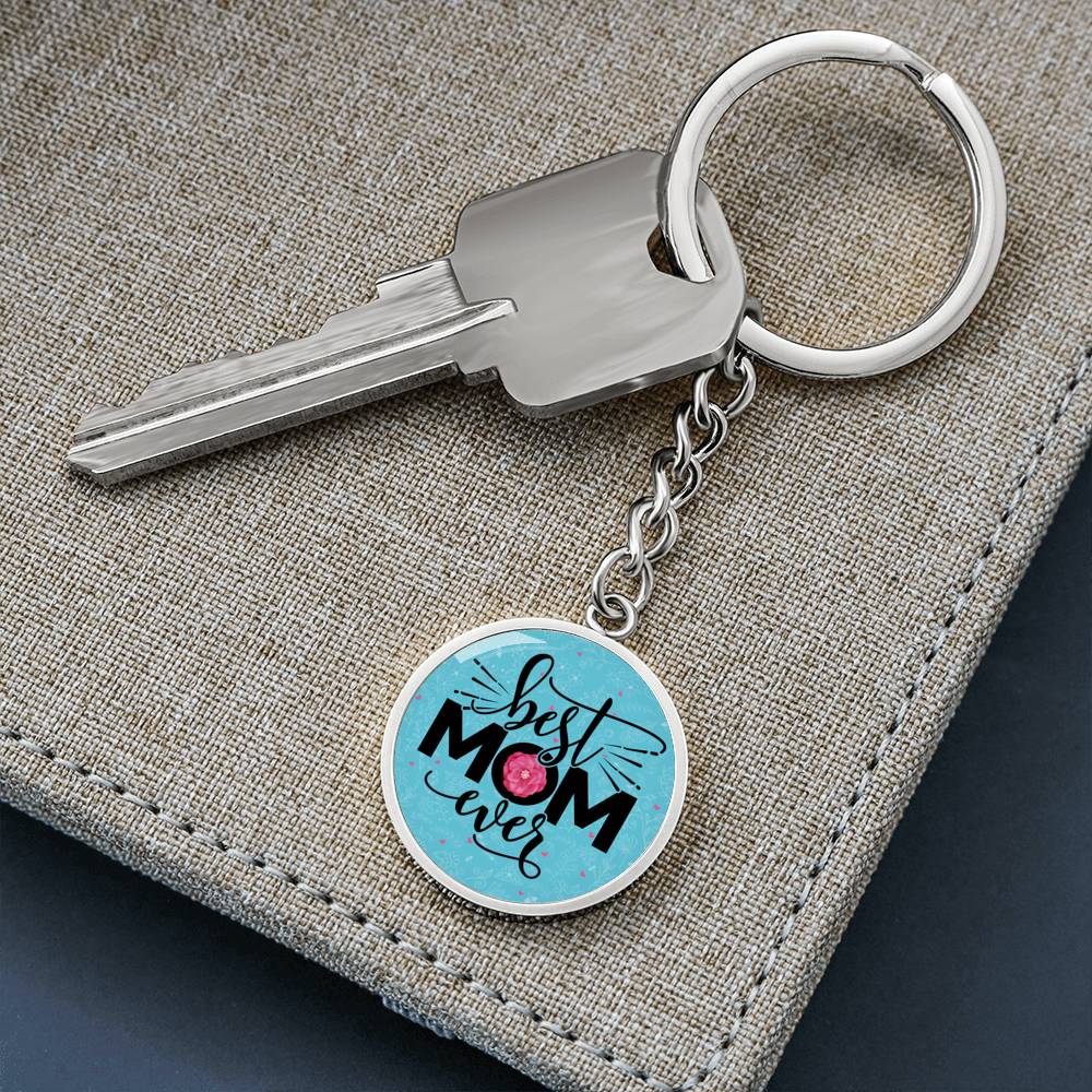 testing graphic circle keychain